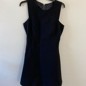 Zara basic fit and flare black dress